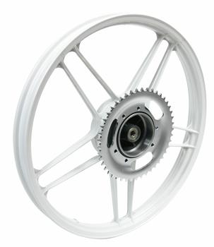 Hjul bag aluminium hvid originalt Puch