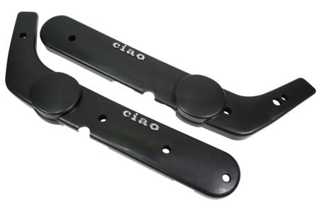 Sideskjolde ciao sorte med logo