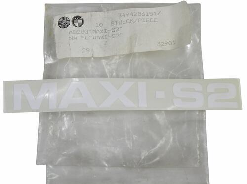 Mærke Maxi-S2 hvid originalt