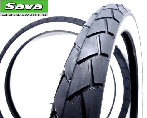 Dæk hvide sider 2,25x17 sava/mitas