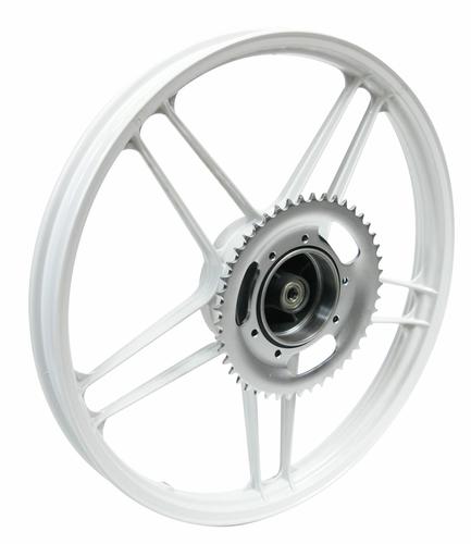 Hjul bag aluminium hvid originalt Puch
