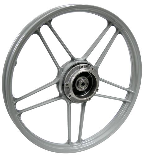 Hjul bag aluminium grå