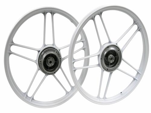 Hjul for+bag aluminium hvid