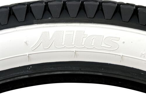 Dæk hvide sider 2,75x17 sava/mitas