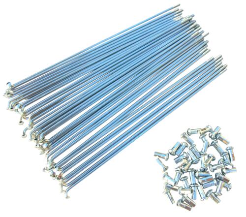 Egersæt Lux 165mm krom eger/nippel 135 Grader bøjning