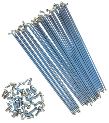 Egersæt Lux 165mm krom eger/nippel 135 Grader bøjning