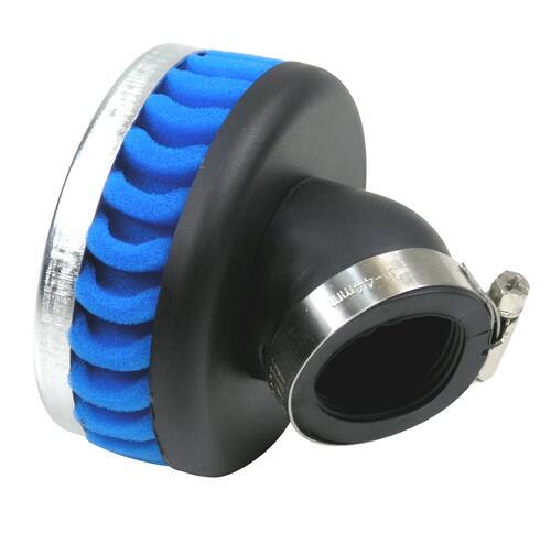 Powerfilter blå universal 32mm 45.grader gummi