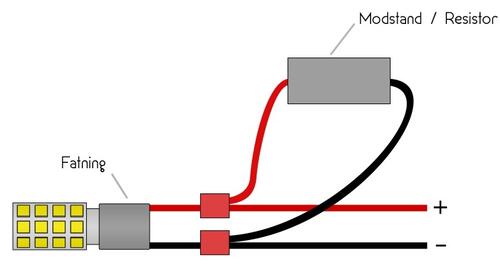 Modstand 10 watt for led eller hvis dine pærer springer
