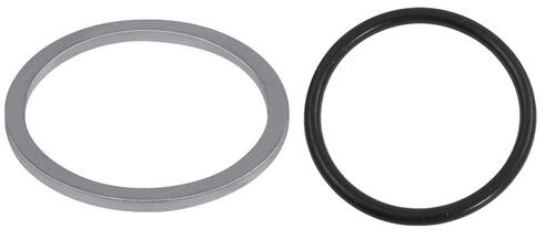 Skive+oring ved toppladen