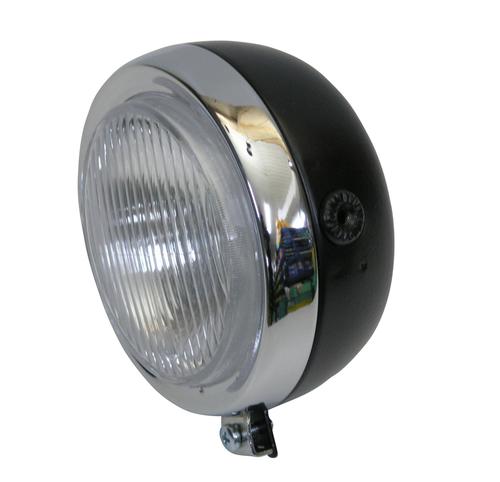 Forlygte rund sort metal